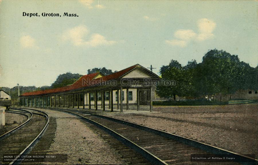 Postcard: Depot, Groton, Massachusetts